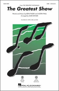 The Greatest Show SAB choral sheet music cover Thumbnail